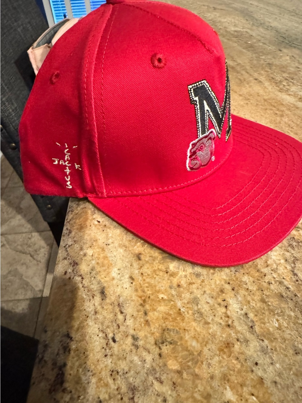 Travis Scott x Mitchell &Ness NCAA Mississippi Bulldogs SnapBack Hat